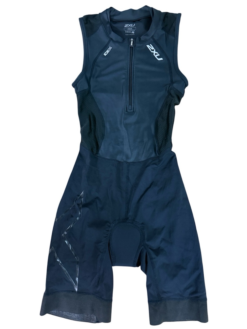 2XU ICE-X UNISEX COMPRESSION TRIATHLON COMPRESSION SLEEVELESS RACE SUIT BLACK XS